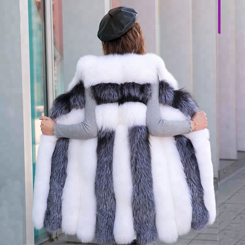 Chinchilla Lange Nerz Winter Pelz Weste & Gilet Für Dame Frauen plus größe