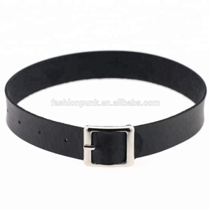 Punk Style Gothique Choker Chaîne Spike Boucle En Métal Collier En Cuir PU Harajuku Grunge Funky Couples Anime Collier - Product Image 6