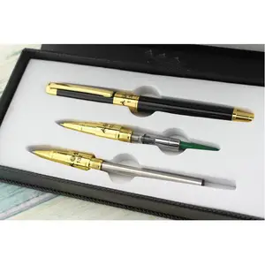 3 Size Borstel Fine Nib Goed Schrijven Eisen Gratis Vervanging Vulpen Kits Set Met Roller Ball Pen