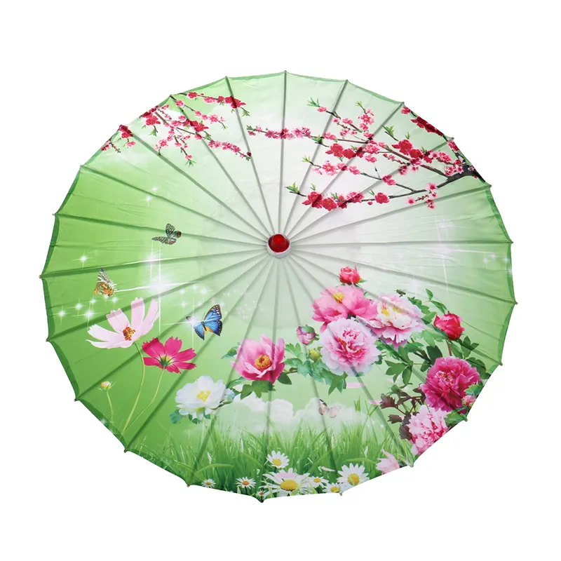 צבעוני פופולרי פוליאסטר נייר משי הסיני מטרייה לחתונה שמשיות קישוט