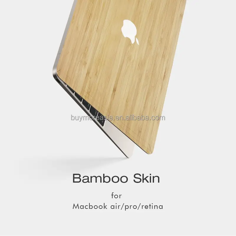 Eco-friendly Real Wood Sticker Case Cover Skin for MacBook Mac Pro 13 16 inch 13.3'' 15.6'' Laptop Custom Logo