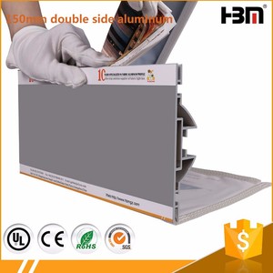 150mm sans cadre en aluminium double face tissu boîte à lumière avec piètement pour foires et affichage d'exposition - Product Image 6