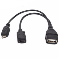 Adaptateur USB OTG 1 en 2 Micro USB Host Power Y Splitter pour câble Micro USB 5 broches mâle-femelle noir pour téléphone Android – Fournisseur d'usine