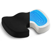 Coussin orthopédique antidérapant en mousse à mémoire de forme, 100%, pour douleur du coccyx, pour chaise de bureau, gel, de siège de voiture