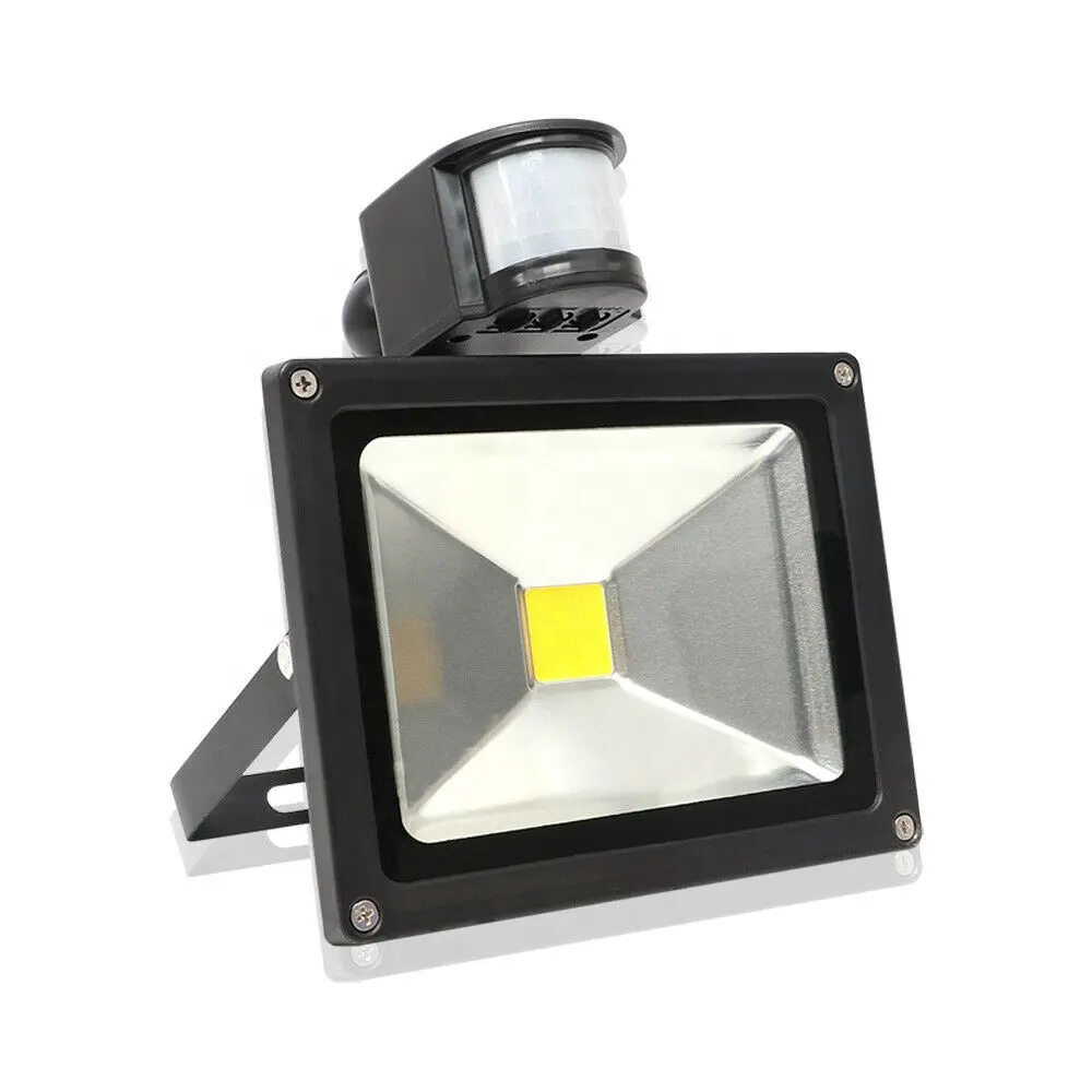 Daylight White 6000K 20W Motion Sensor Led Flood Light Outdoor Garden Lamp Security Waterproof Black