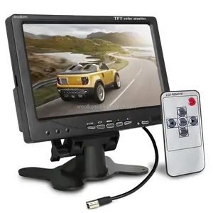 7 Inch High Resolution Rotating Color TFT LCD Display Monitor with Remote Control and Mounting Bracket