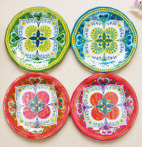 Piatti da Cena in Melamina Cynthia Rowley Wary Medallion Scroll Blu 11\" Piatto in Plastica - Product Image 3