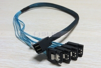 Cable de alta velocidad HD Mini SAS SFF- 8643 a 4 * SATA, 7 pines