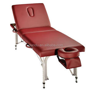 जूमा रडी सस्ती कीमत सैलून फर्नीचर एल्यूमीनियम सौंदर्य बिस्तर 3 अनुभाग पोर्टेबल मालिश समायोज्य चेहरे सौंदर्य सोफे टेबल - Product Image 1