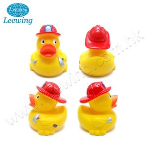 Item de presente personalizado, vinil, plástico, brinquedo de banho, serviço de fogo personalizado, heróis, logotipo impresso, pato de borracha amarela, venda imperdível