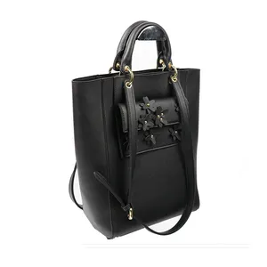 Bolso de moda con flores de color negro para mujer, novedad, venta al por mayor, barato, Dubái