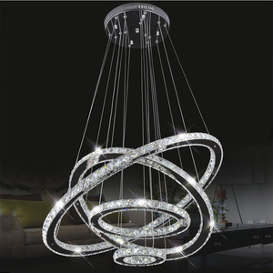 Lujoso 3 círculos de cristal LED droplight contemporáneo para <span class=keywords><strong>el</strong></span> <span class=keywords><strong>restaurante</strong></span> - Product Image 5