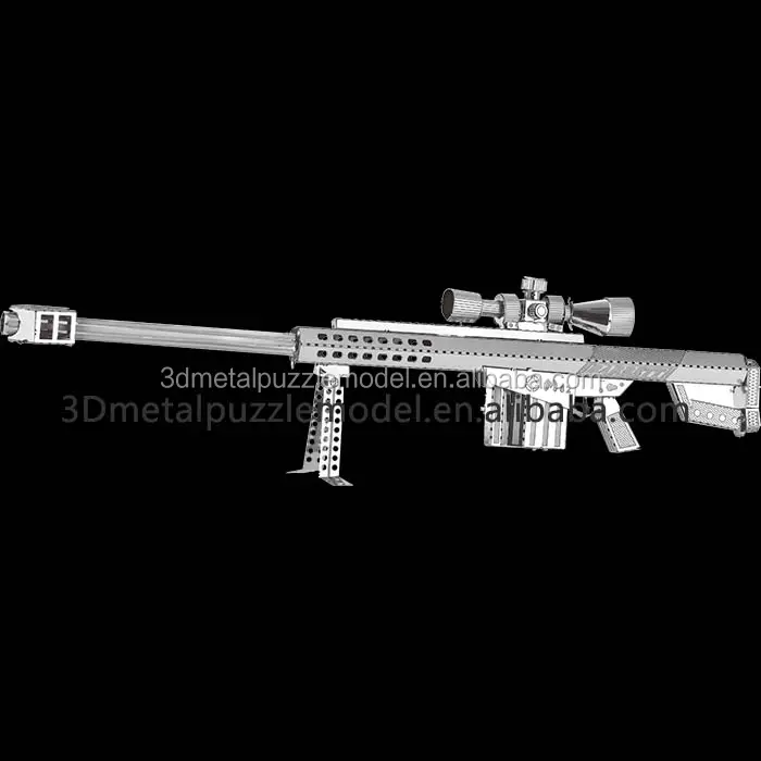 การออกแบบใหม่ M82A1 Scoped ปืนไรเฟิล3D โลหะขนาดรุ่น