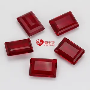 WuZhou Wholesale Loose Gemstones 3A Rectangle Shape Gem Stone 4*6mm Glass Stone For Jewelry