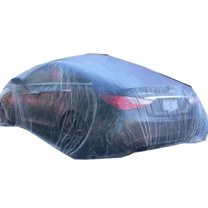 Waterproof Disposable Plastic Auto Car Protector Cover With Elastic Band