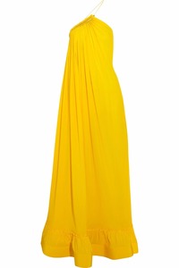 2025 Newest Yellow Pleated Side Slit <strong>Pockets</strong> Spaghetti Strap Evening Wedding Women <strong>Maxi</strong> <strong>Dress</strong> Ladies - Product Image 6