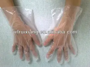 Sıcak satış gıda sınıfı tozsuz tek kullanımlık TPE/polietilen eldiven düşük maliyetli tek kullanımlık polietilen eldiven