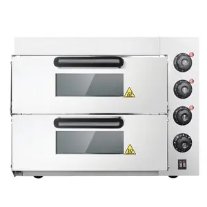 Grande remise Mini four à pizza électrique ZB/EP2A Hotsale/Four de cuisson Four à pizza à 2 étages en acier inoxydable