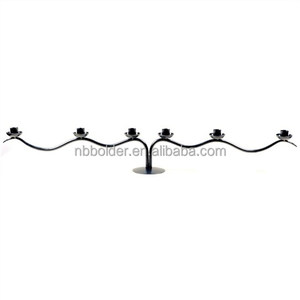 Comercio al por mayor de La Iglesia de La Boda Robusto <span class=keywords><strong>Pilar</strong></span> Sostenedor De Vela De Metal 6 Cabeza Candelabro Central - Product Image 1