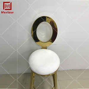 <span class=keywords><strong>Ronda</strong></span> vuelta de oro de acero inoxidable de cuero de <span class=keywords><strong>la</strong></span> PU de <span class=keywords><strong>bar</strong></span> silla alta - Product Image 4