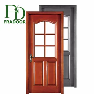 House Model Open Inside Casement Window Wood Door with Knobs And Locks