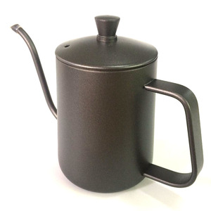 Bollitore per caffè con collo d'oca nero opaco in acciaio inossidabile 304 beccuccio lungo versare sopra la mano brocca a goccia teiere <span class=keywords><strong>caffettiera</strong></span> - Product Image 1