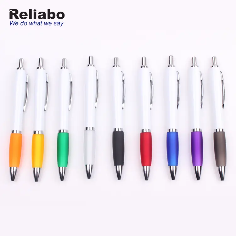 Reliabo Stylo צבעוני לחץ נשלף פלסטיק פרסום כדור עט עם לוגו עבור stylo קידום מכירות עטים