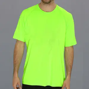 Erkekler sarı yeşil boş neon tshirt