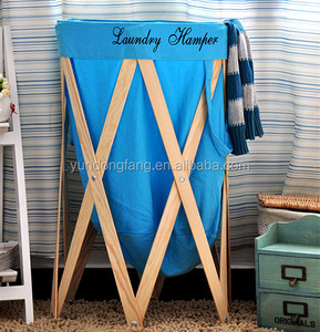 Folding <strong>Laundry</strong> <strong>Basket</strong> <strong>Wood</strong> - Product Image 3