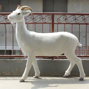 Decoración de Centro Comercial de Supermercado, <span class=keywords><strong>Cabra</strong></span> de Cuerno Largo de Piel Artificial de Tamaño Real con Precio de Fábrica - Product Image 3
