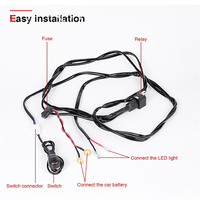 Liwiny — harnais de lumière LED, pour véhicule tout-terrain, 12V, 40amp, relais ON/OFF, étanche, pour j-eep SUV ATV