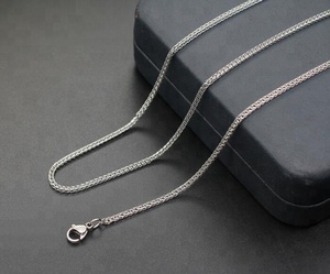Vente en gros d'usine nouveaux accessoires de mode en acier inoxydable pour femmes, collier de chaîne à baguettes bijoux SSCN--041 - Product Image 1