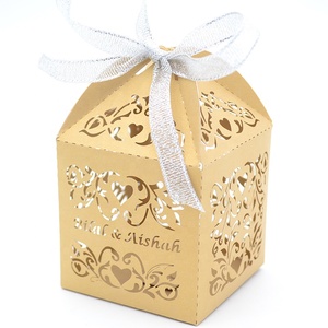 Wholesale Laser Cut <strong>Wedding</strong> <strong>Favour</strong> Gifts <strong>Box</strong> for Guests Party Supply Personalized <strong>Box</strong> - Product Image 1