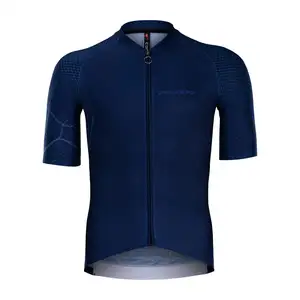 Clásico de primavera en ropa deportiva reflectante azul Aero Fit Jersey de ciclismo