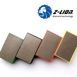 Z-LION 90*55Mm Kim Cương Cầm Tay Đánh Bóng <span class=keywords><strong>Pad</strong></span> Electroplated Mềm Foam Backed Pads Đối Với Mài Của Ngói Đá - Product Image 6