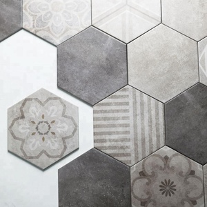 Cina italiano grigio antiscivolo esagonale porcellana piastrelle decorative a parete pavimento della cucina backsplash - Product Image 1