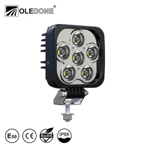 OLEDONE ไฟทำงาน LED 60W ทรงสี่เหลี่ยม,ไฟทำงานรถบรรทุก Led IP68กันน้ำการอนุมัติ EMC