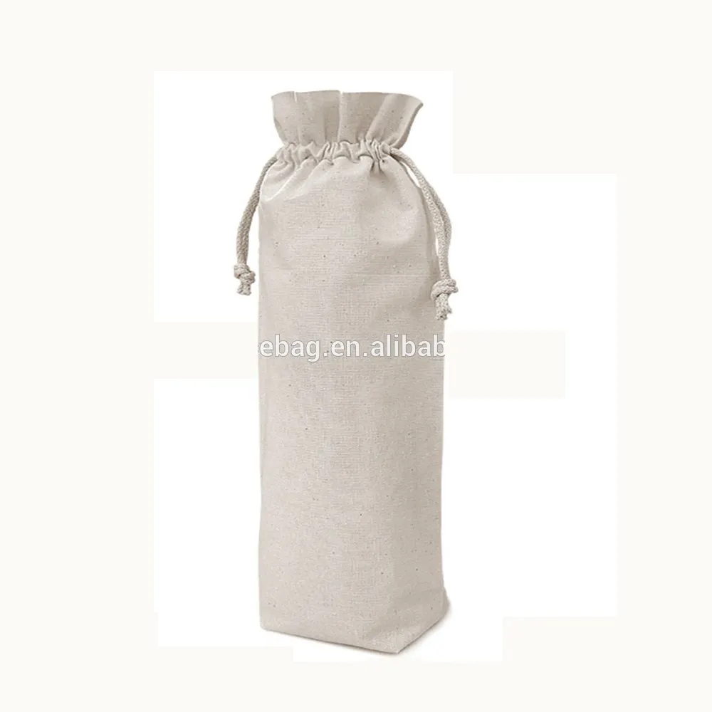 China supplier custom 5oz cotton shopping tote bag for wine and bottle carrying