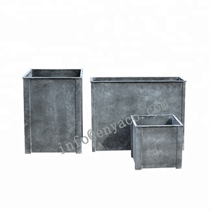 מתכת מינימליסטית ציור בית/גינה קישוט גינה תיבת חלון פלנטר תיבת מתכת צבע אבץ מלבני - Product Image 4