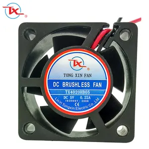 Yüksek hızlı mini fan 5v dc soğutma fanı 40x40x20 dc mini soğutma fanı 4020 topu rulman bakır tel dc