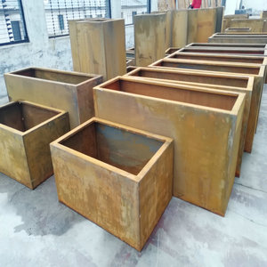 Chậu Hoa Ngoài Trời Zhuoyue/Chậu Hoa Kim Loại Cỡ Lớn Hình Chữ Nhật - Product Image 6