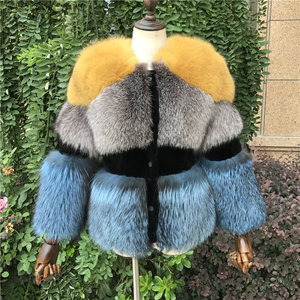 Mao Mao Pelliccia di Nuovo Arrivo Vera Pelle di Pecora Custom Made Pelliccia <span class=keywords><strong>Cappotto</strong></span> di Inverno di Alta Qualità pelliccia di Volpe <span class=keywords><strong>Cappotto</strong></span> di Pelliccia per la Donna - Product Image 6