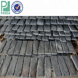 Carreaux noirs et blancs, nouvelles briques à facettes, pierre artificielle décorative d'intérieur - Product Image 1