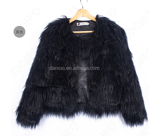 Donne Cappotto di Pelliccia Del Faux Gilet di Pelliccia Della Signora di Colore Misto Inverno Lungo Cappotto di Pelliccia - Product Image 6