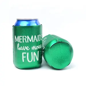 AOMEI Wholesale New Style Luminous Fabrics Neoprene Bottle Grass Blank Beer Can Holder Cooler