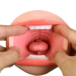 Réaliste Orale Masturbateur Tasse Aritificial Vagin Chatte Langue Gorge Sucer Sex Toys pour Hommes - Product Image 2