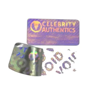 Anti-counterfeiting tamper evident VOID security seals labels laser hologram sticker