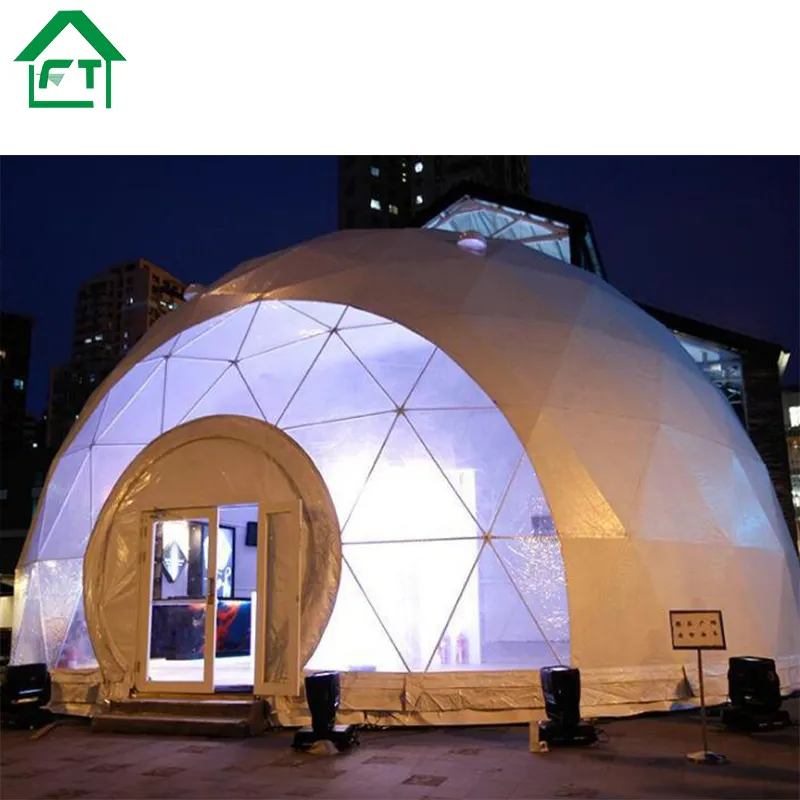 High Quality 15m Outdoor Geodesic Dome Sphere Geodesic Tent suitable for multiple people
