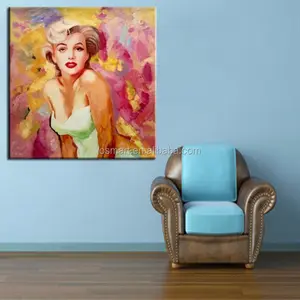 Perlengkapan seni kanvas massal kanvas dicat gambar seks wanita kanvas lukisan minyak marilyn monroe dengan inner bingkai foto untuk rumah