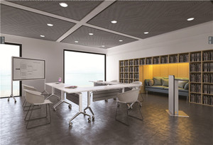 Mesa de trabajo de MDF E1 para conferencias, mesa de entrenamiento plegable con sillas modernas, muebles de oficina de <span class=keywords><strong>diseño</strong></span> de madera, 3 años - Product Image 6